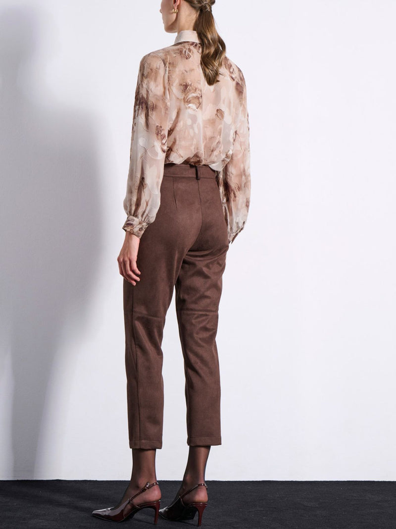 EVA παντελόνι με σουέντ εφέ - 2 χρώματα