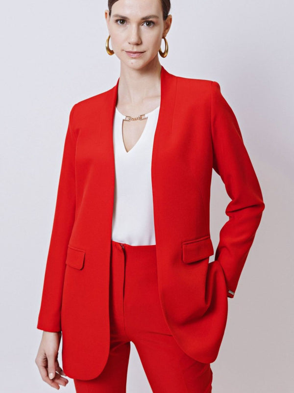 LOGAN (2) mao neck midi blazer - extra colors