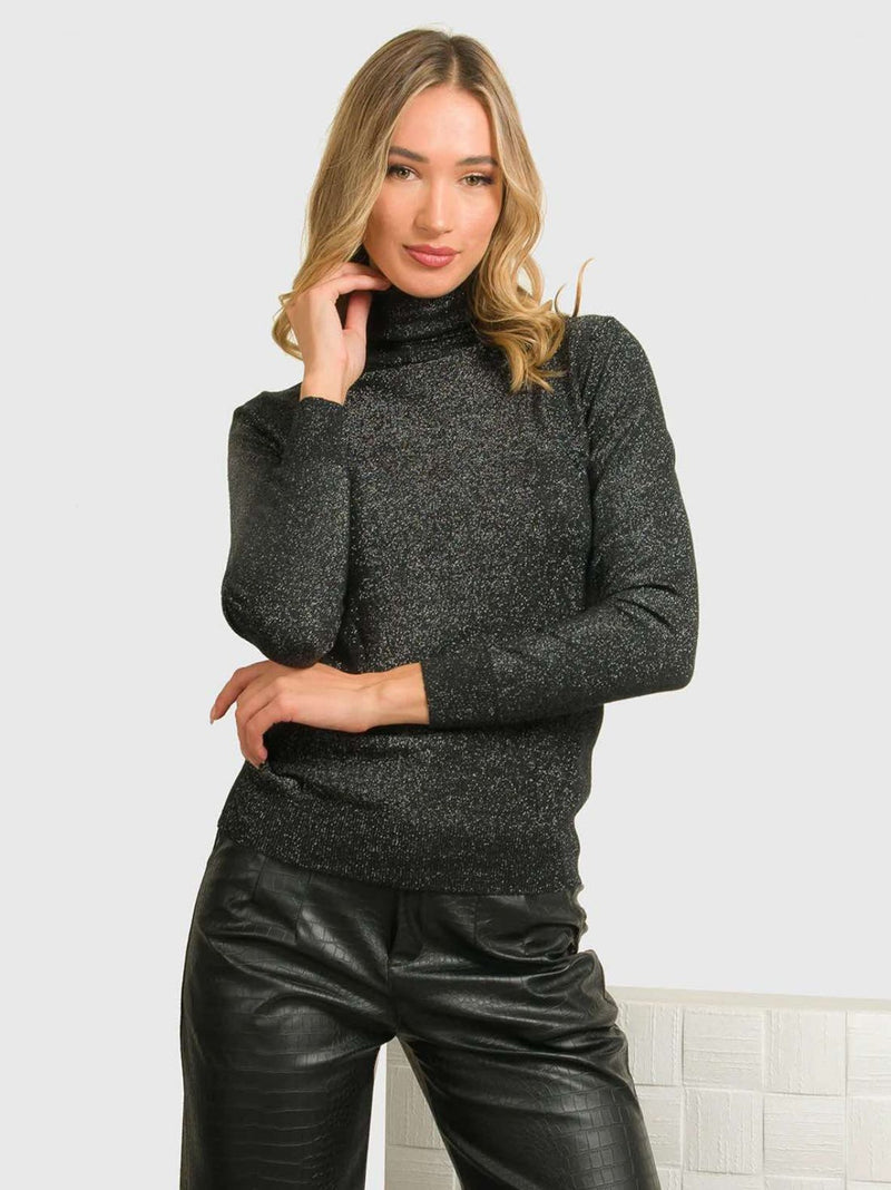 ARIEL lurex turtle neck knit - EXTRA COLORS