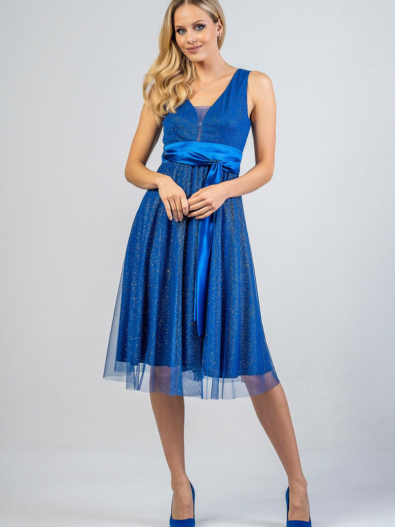 KARINA midi dress with tulle & glitter - 4 colors