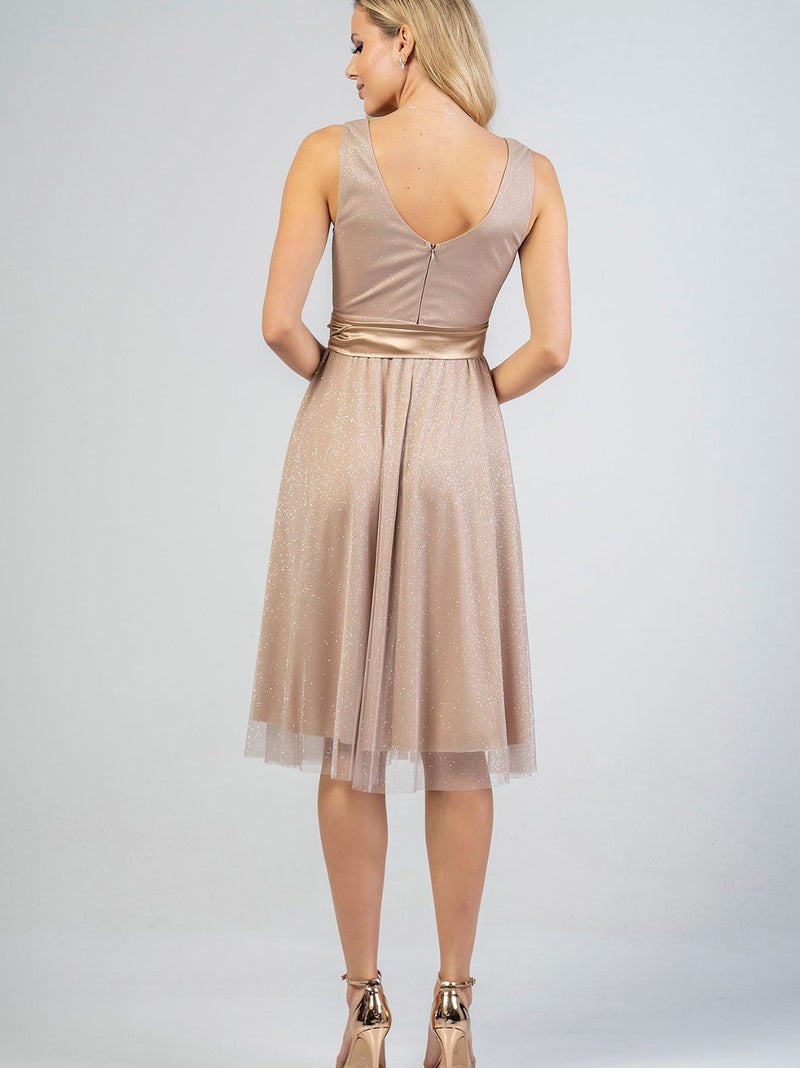 KARINA midi dress with tulle & glitter - 4 colors