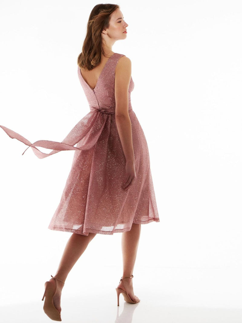 EMELIA tulle dress with allover glitter