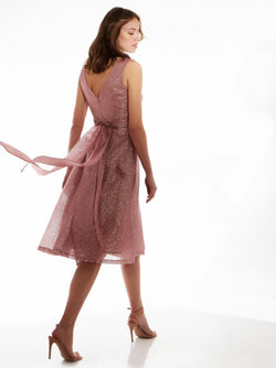 EMELIA tulle dress with allover glitter