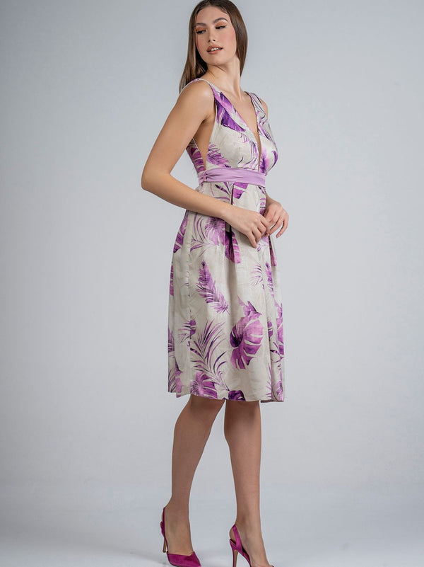 ROMINA dress with tropical flowers