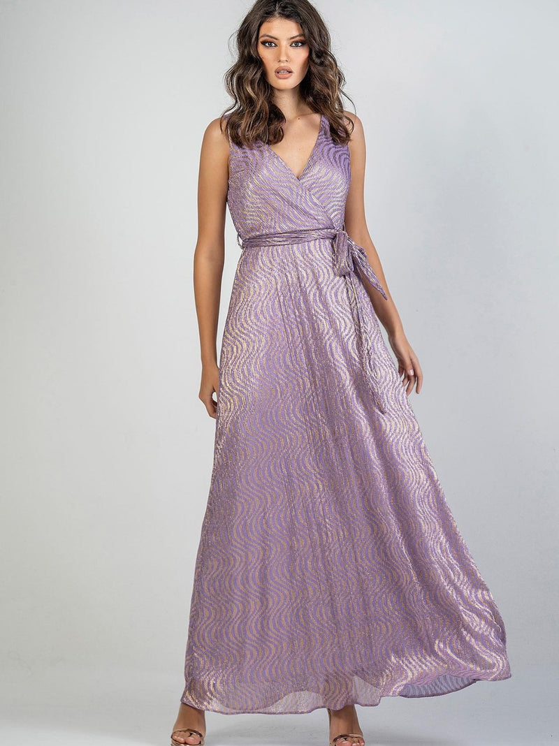 MIRABELLE maxi lurex dress