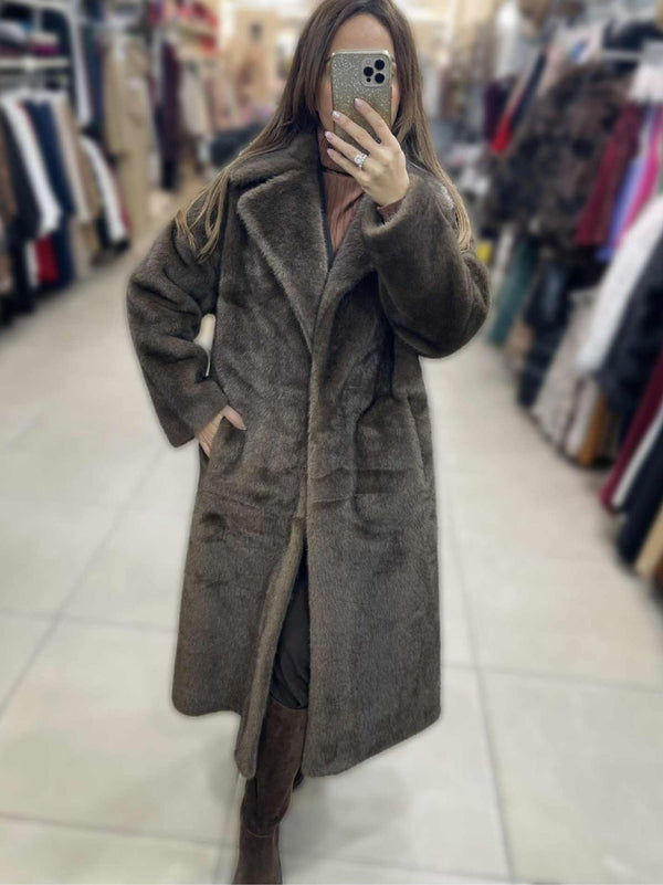 COURCHEVEL οικολογική μάξι γούνα