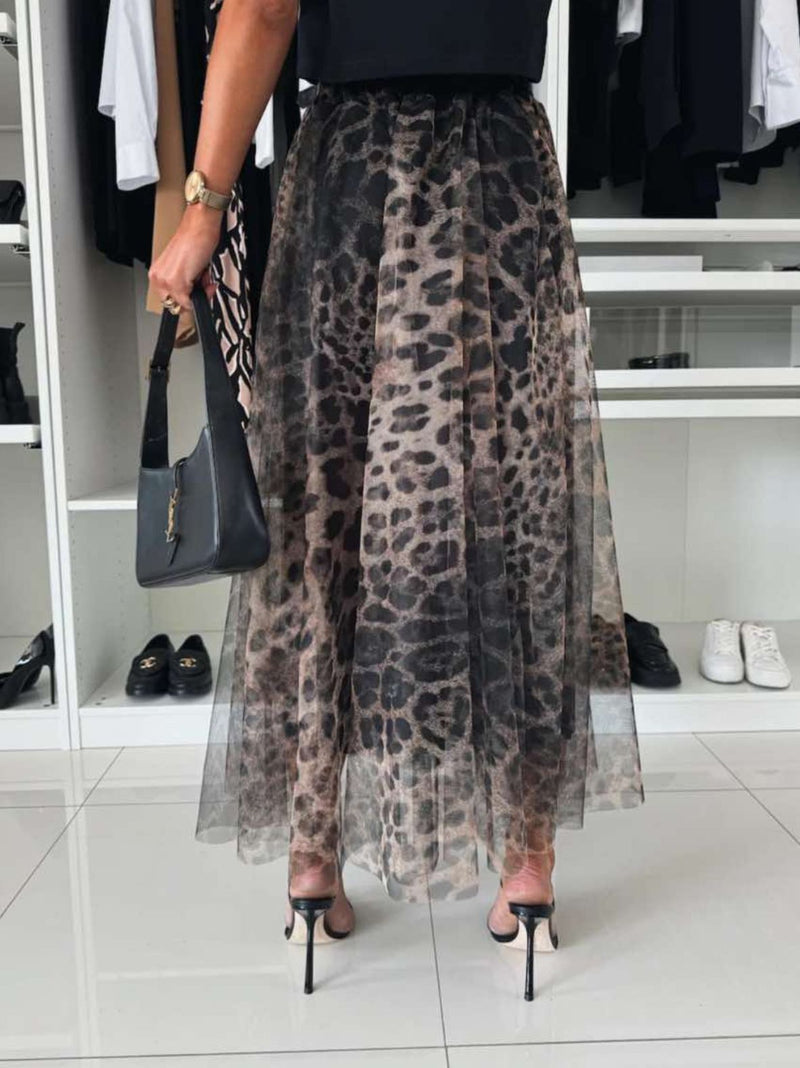 ESILDA animal print tulle skirt