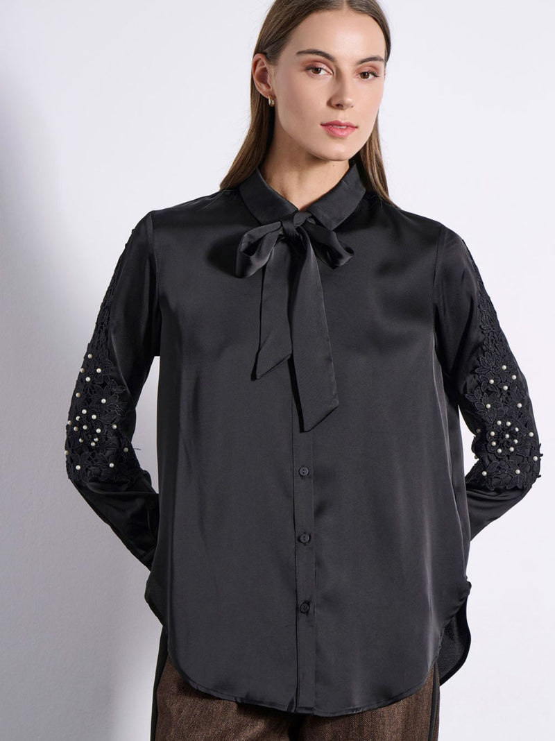 MARGARET σατέν πουκάμισο - 3 χρώματα