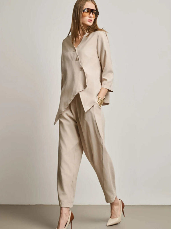 KALLI σετ με suede εφέ - 2 χρώματα