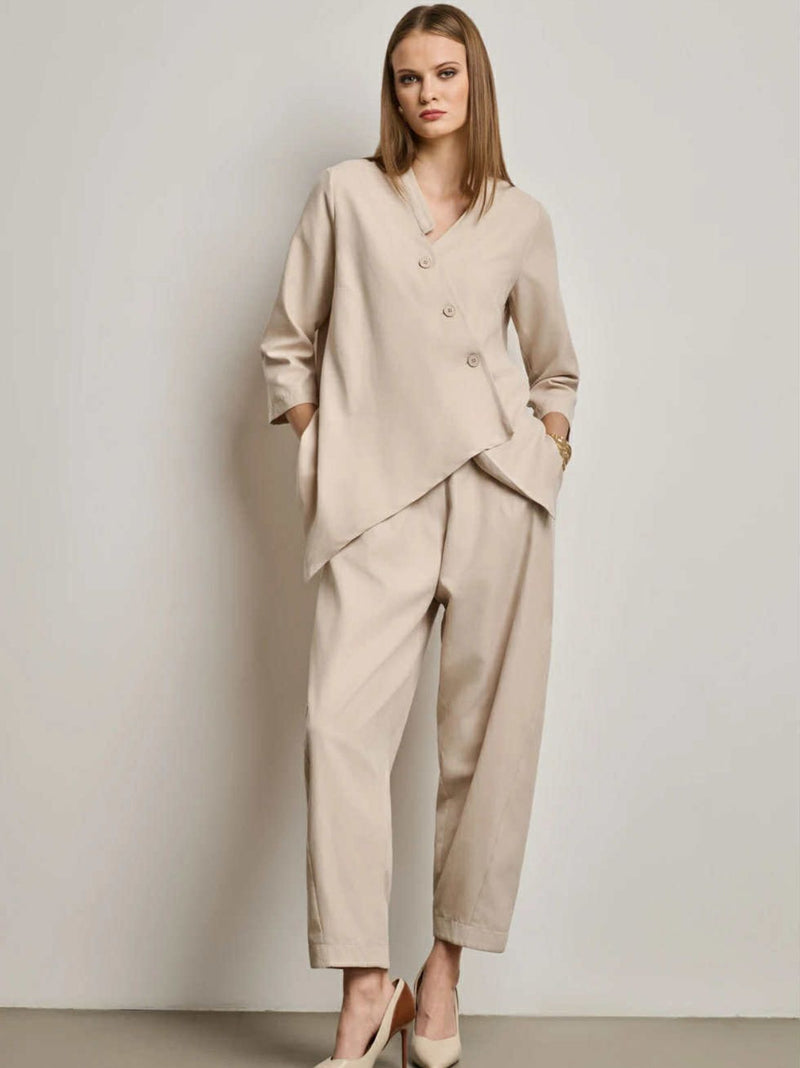 KALLI σετ με suede εφέ - 2 χρώματα