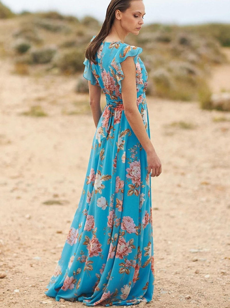 CRETE maxi floral φόρεμα