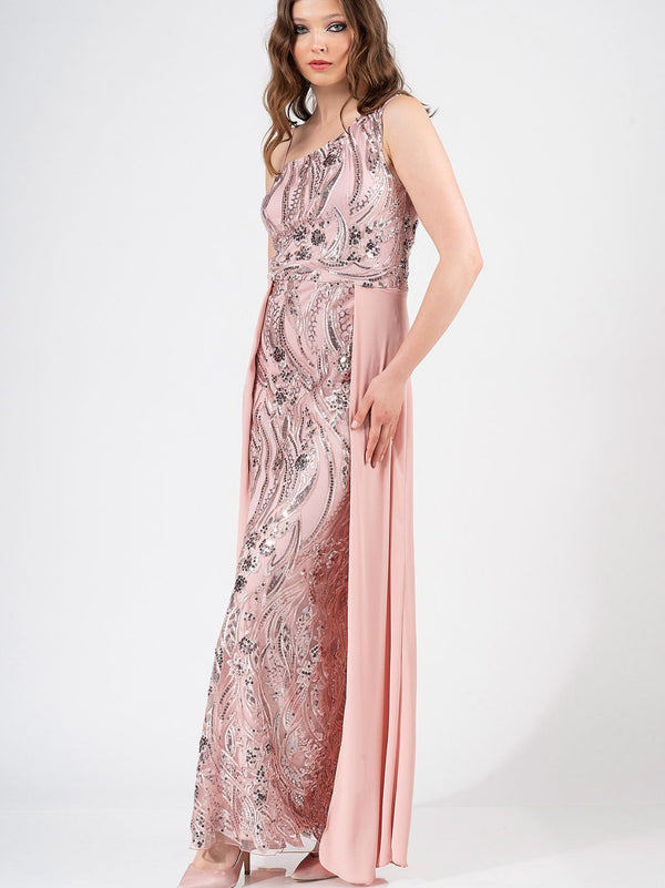 CAROLINE maxi dress with sequin embroideries - 2 colors