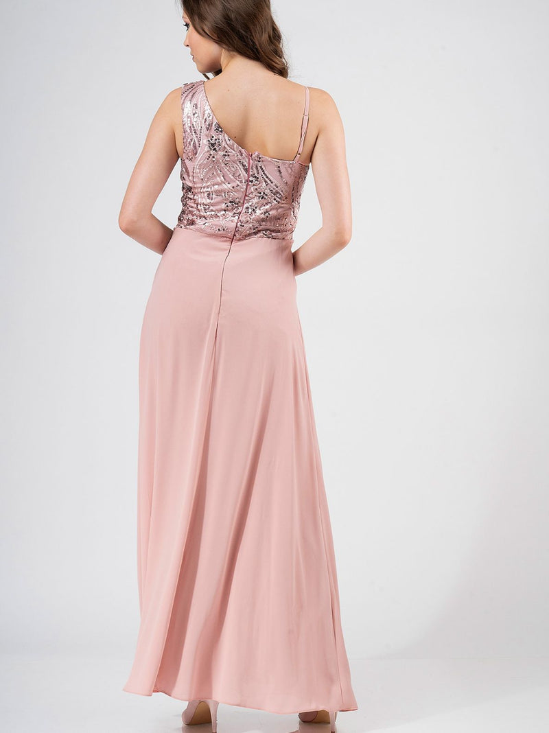 CAROLINE maxi dress with sequin embroideries - 2 colors