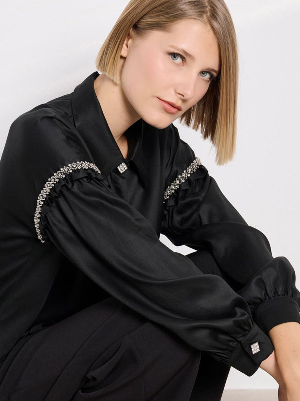 BALU σατέν πουκάμισο με στρας