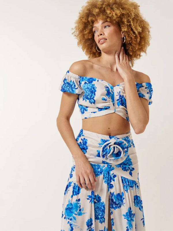 GISELLE floral set top + skirt