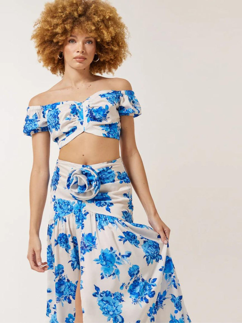 GISELLE floral set top + skirt