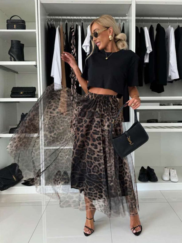 ESILDA animal print tulle skirt