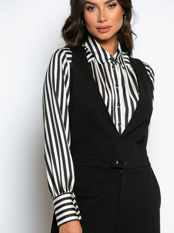 ELLA striped satin shirt - 2 colors