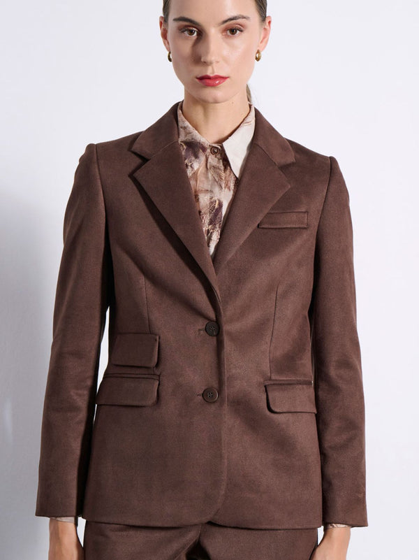 EVA σακάκι με σουέντ εφέ