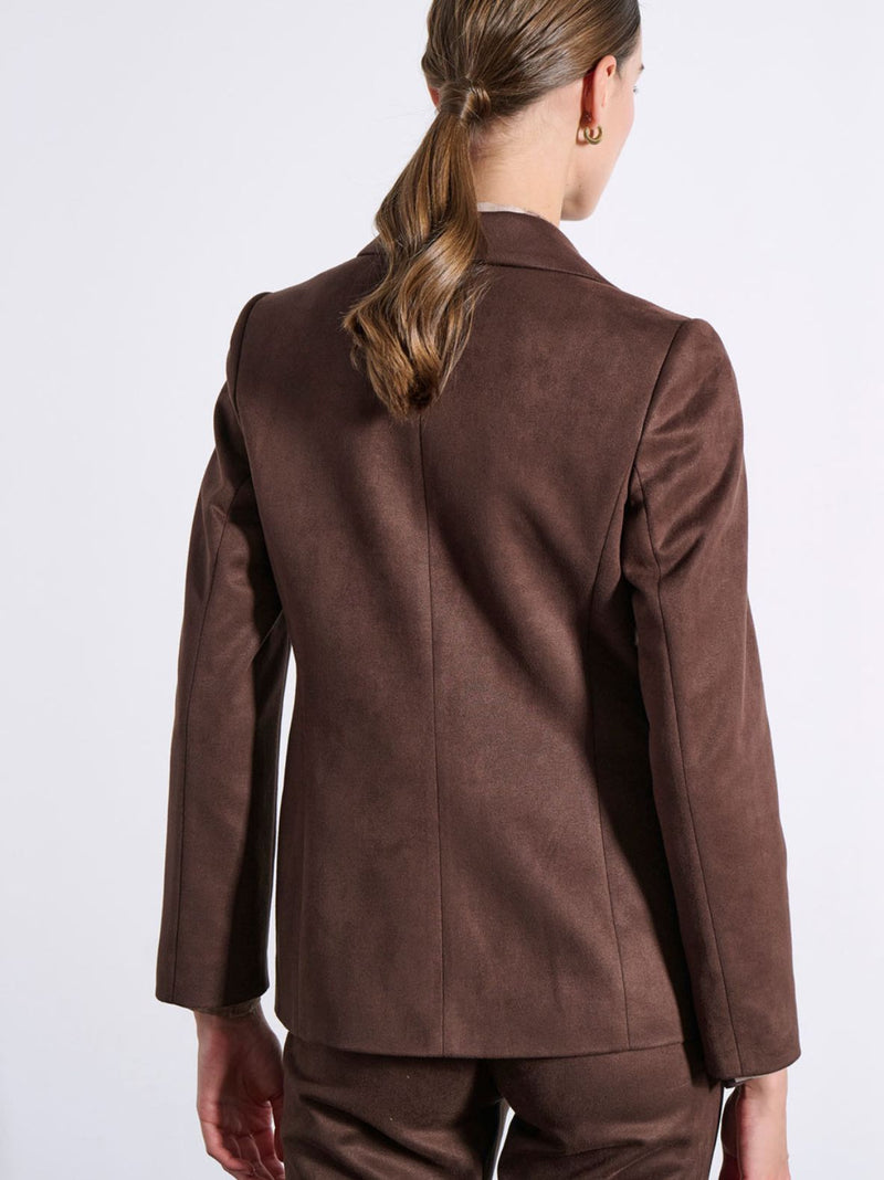 EVA σακάκι με σουέντ εφέ