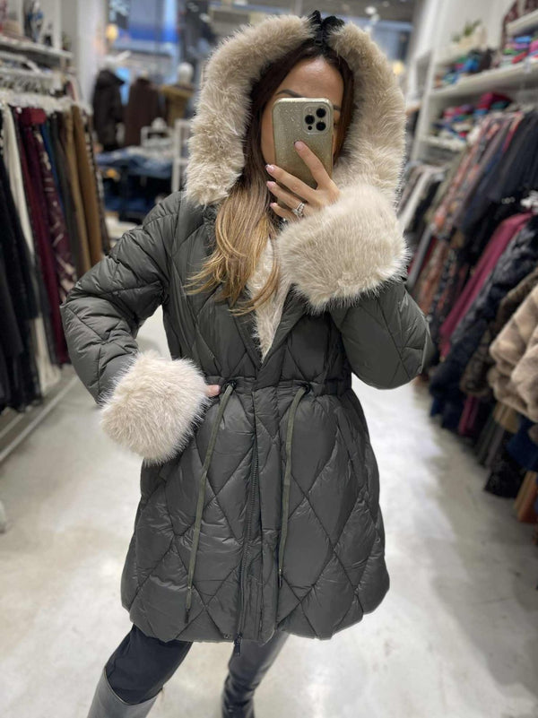 ALPES μπουφάν με γούνα - 2 χρώματα