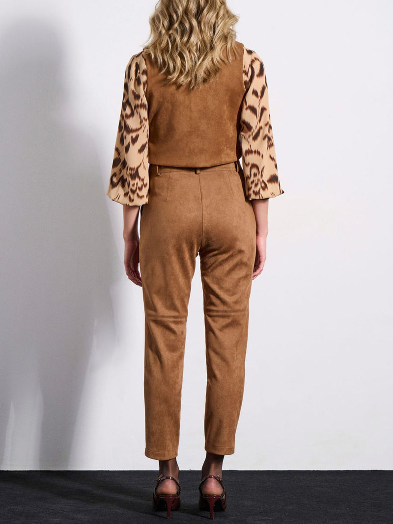 EVA παντελόνι με σουέντ εφέ - 2 χρώματα