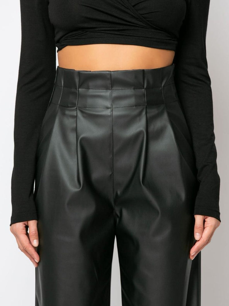 PARKER black leatherette trousers