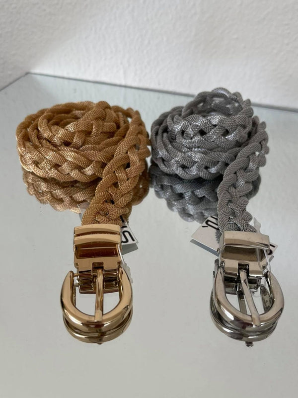 ΝΟVA braid metallic belt - 2 COLORS