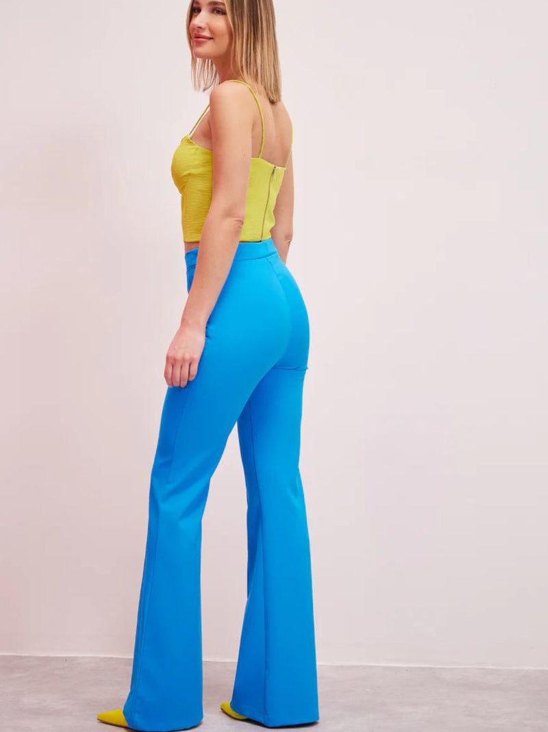 KATE turquoise flared trousers