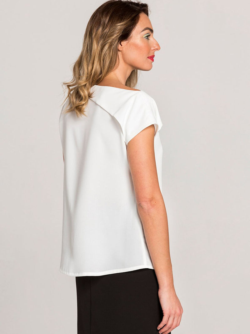 KALLI cut out monochrome blouse - 2 colors