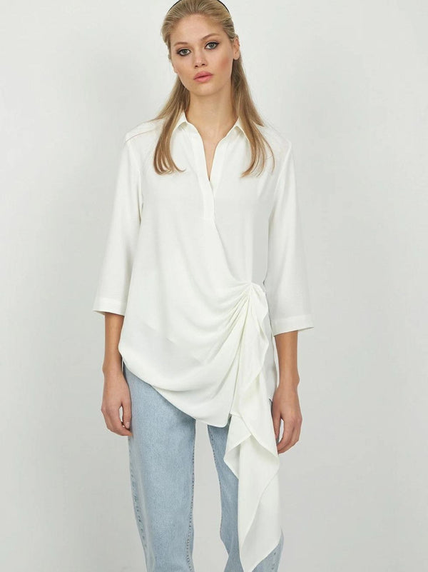 LAUREN maxi white blouse