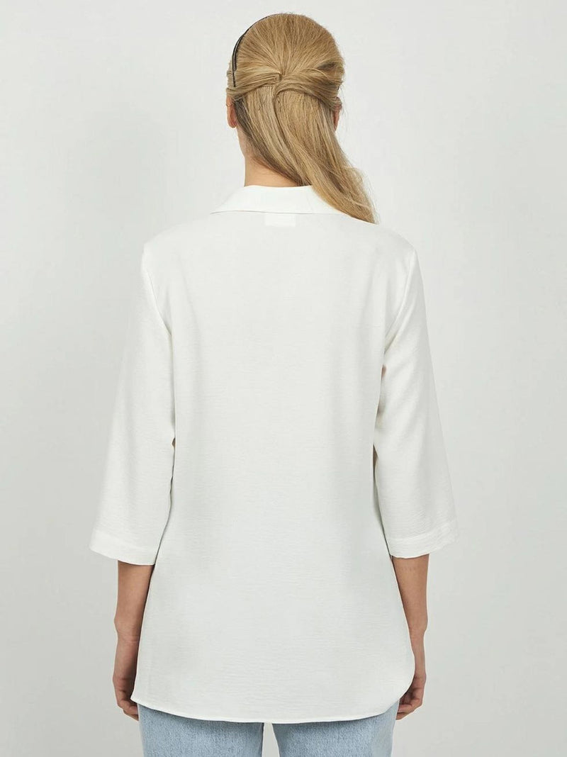 LAUREN maxi white blouse