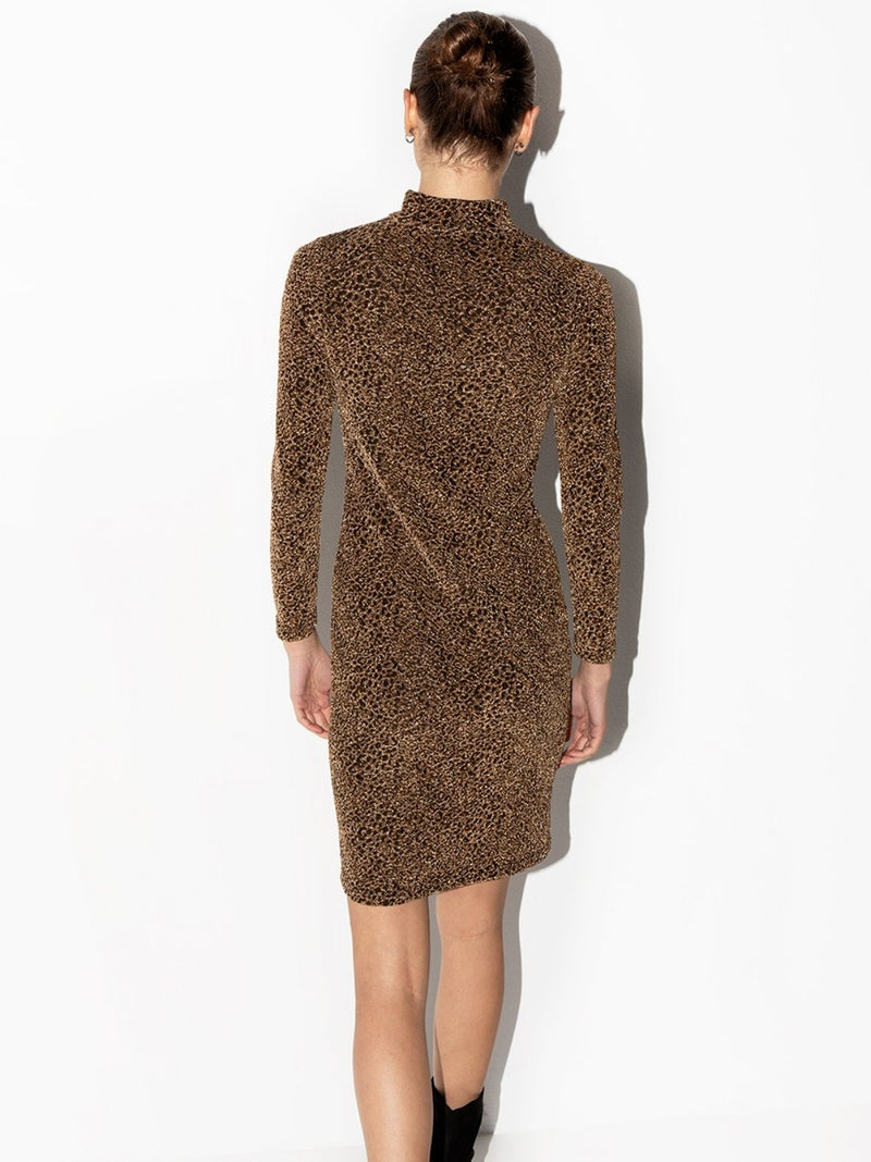 MAEVE lurex leopard dress