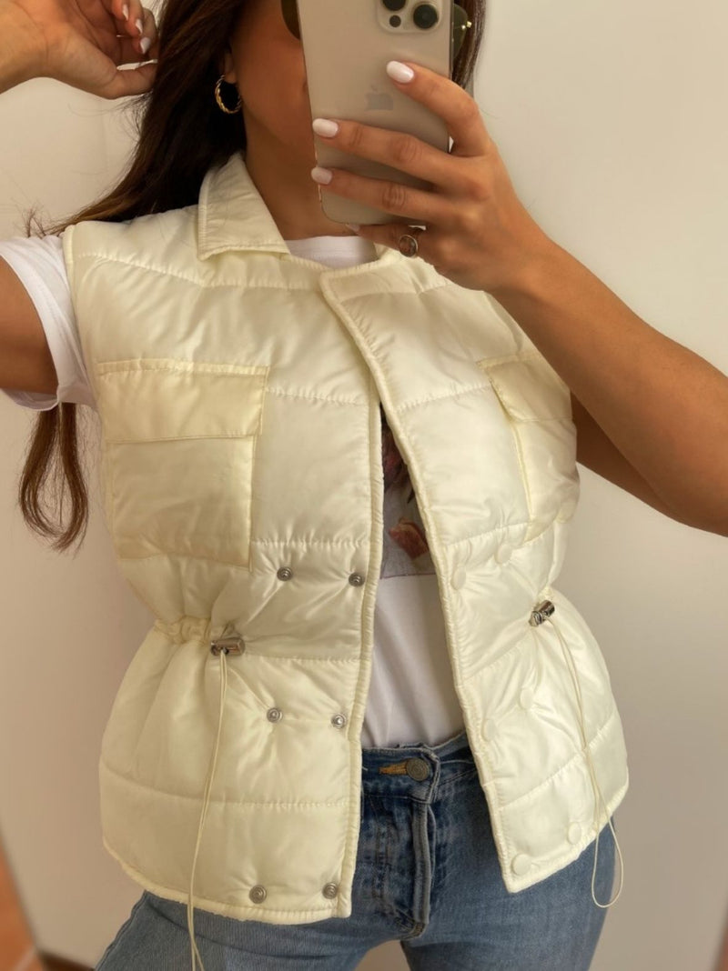 IVORY short puffer vest - 3 COLORS