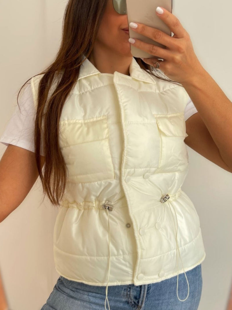 IVORY short puffer vest - 3 COLORS