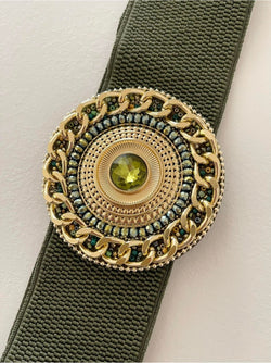 DIANA elastic olive belt