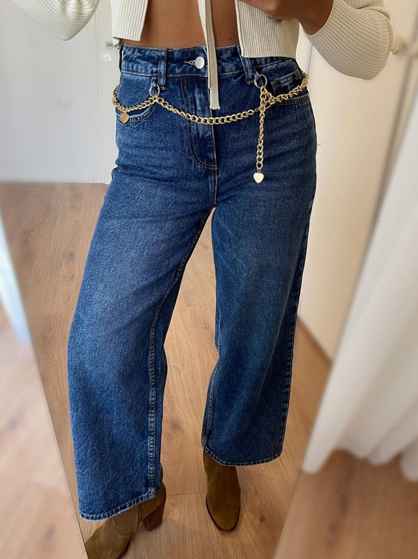 JUDY high-waist wide leg cropped jeans