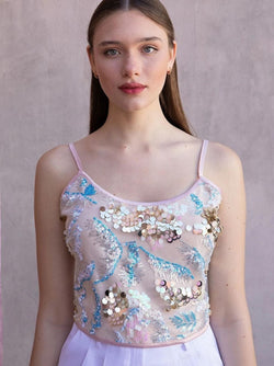 HARMONY sequin embroidered top - 2 colors