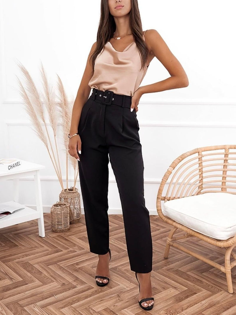 LIA belted trousers - extra colors – LALOU-BOUTIQUE